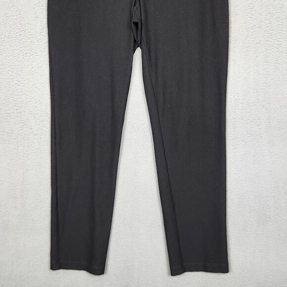 Eileen Fisher Pants Womens Small Black Pull On Stretch Knit Slim Ankle Made USA - Picture 7 of 12